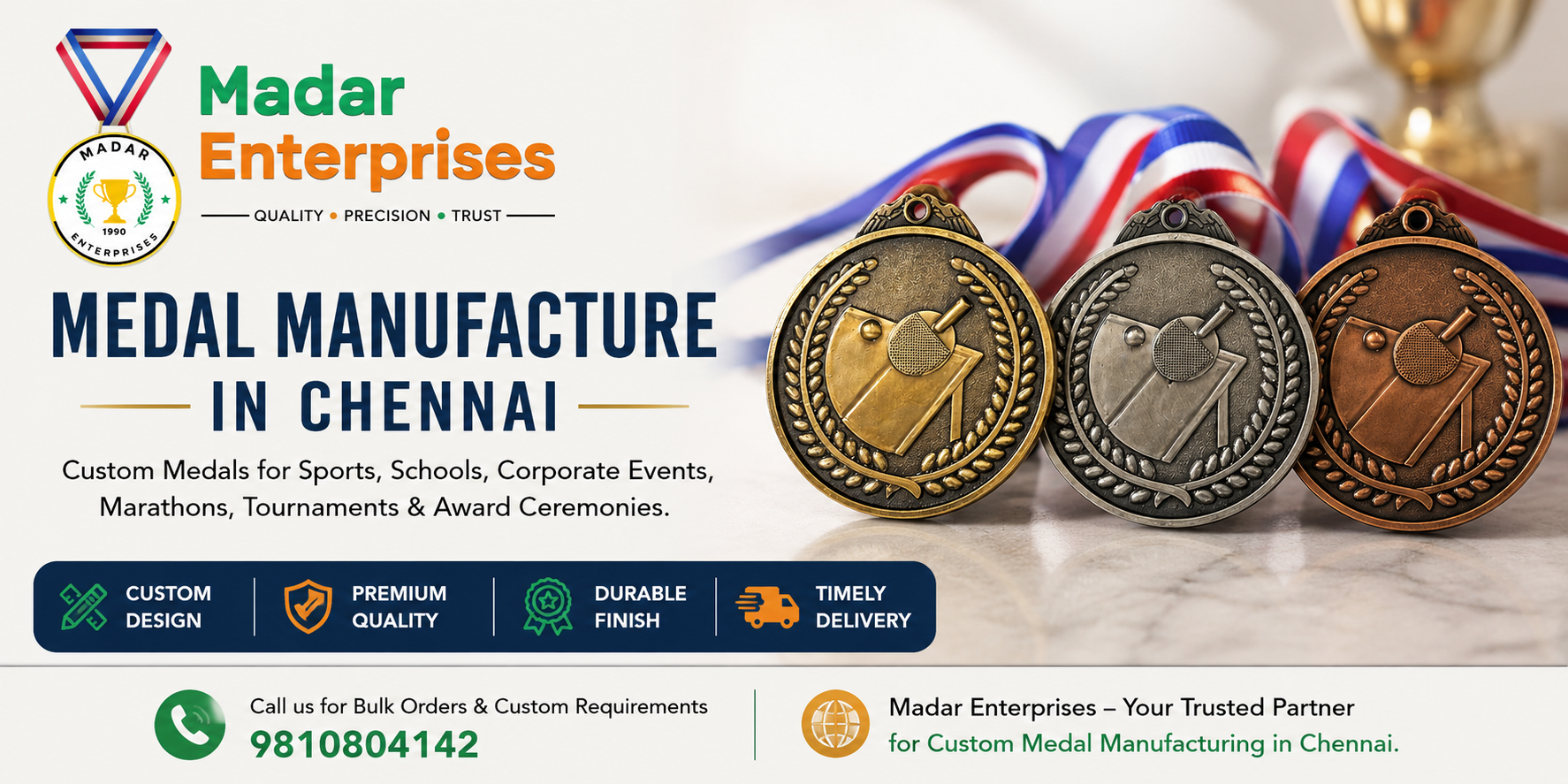 Medal manufacture in Chennai